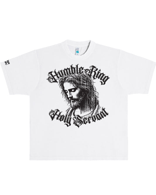 Humble King, Holy Servant – Oversized Christian Graphic Tee