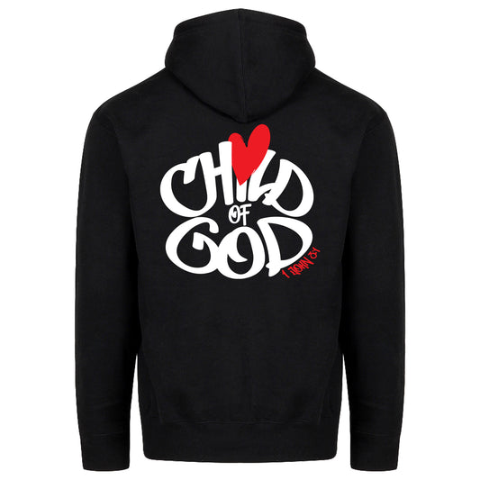 Child of God Graffiti Hoodie – Christian Streetwear | 9oz Fleece Faith Hoodie | 1 John 3:1 Bible Verse