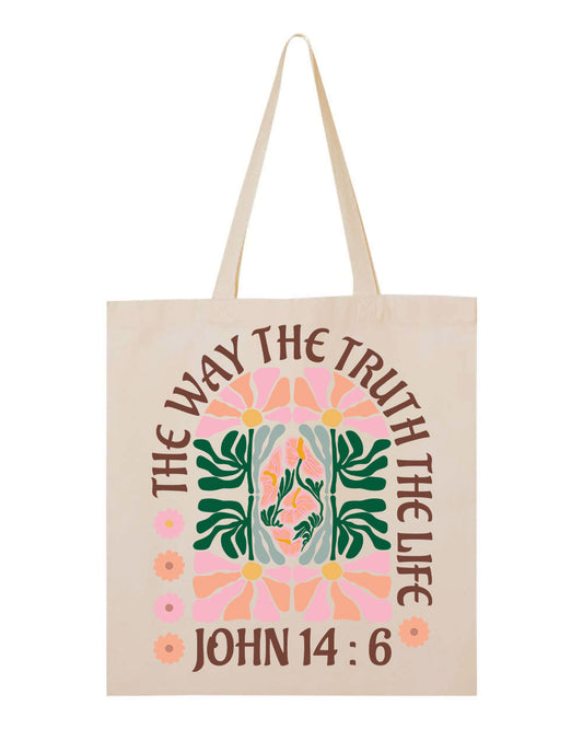 The Way, The Truth, The Life - John 14:6 Heavy Canvas Tote Bag