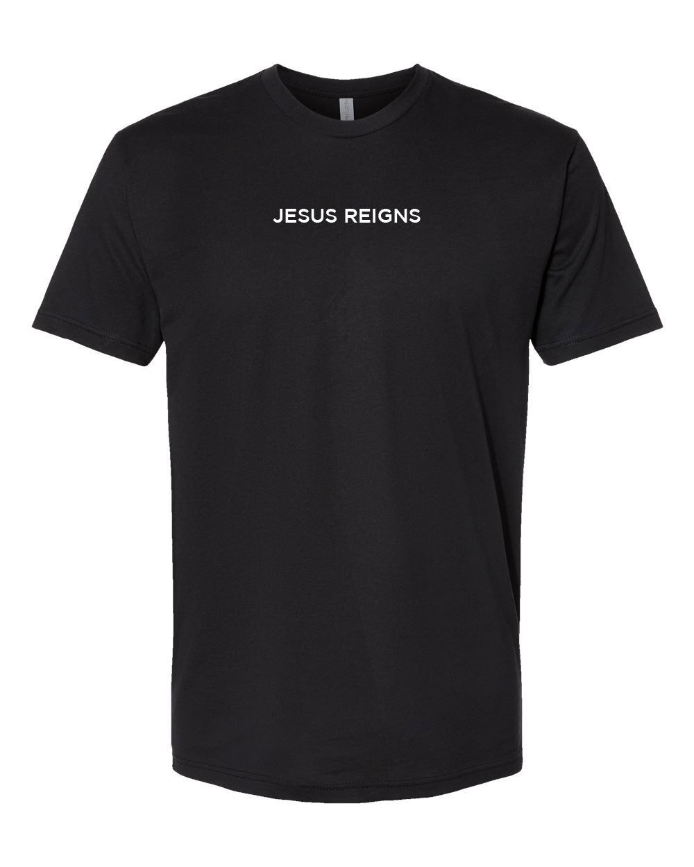 Christian Gothic T-Shirt – JESUS REIGNS Front + All Hail King Jesus Back