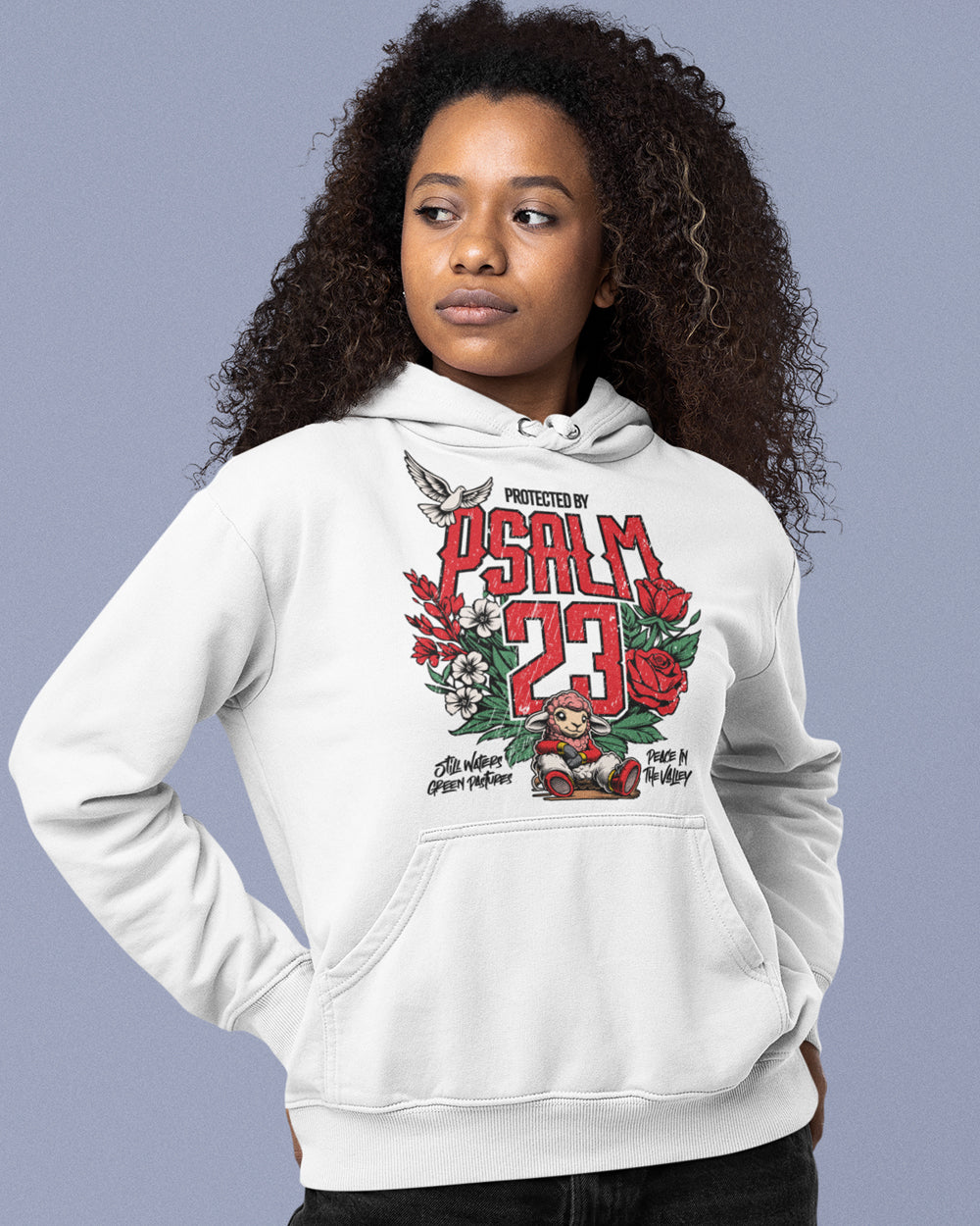 Protected by Psalm 23 Christian Streetwear - Graphic Hoodie