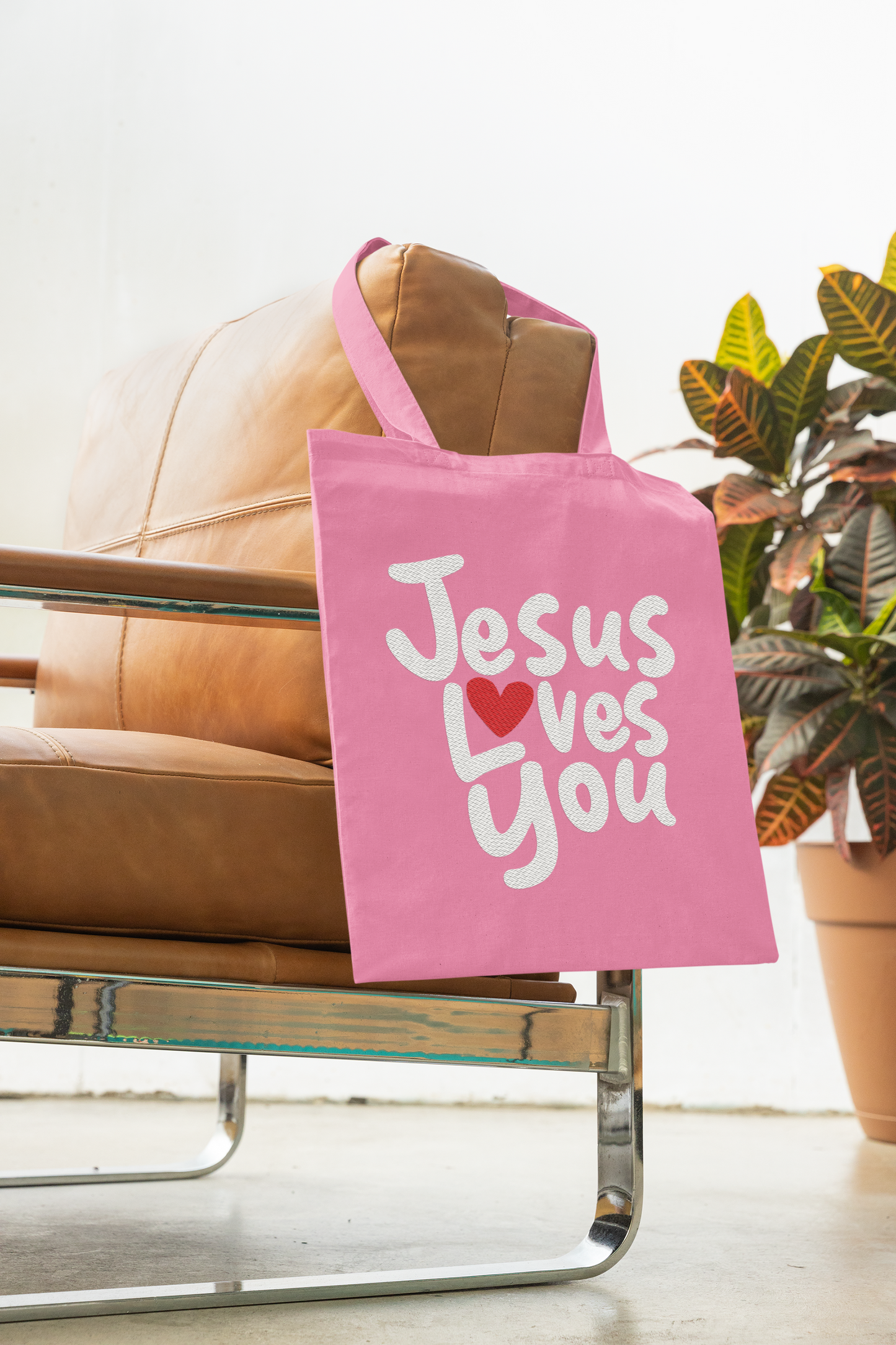 Jesus Loves You Heavy Canvas Tote Bag