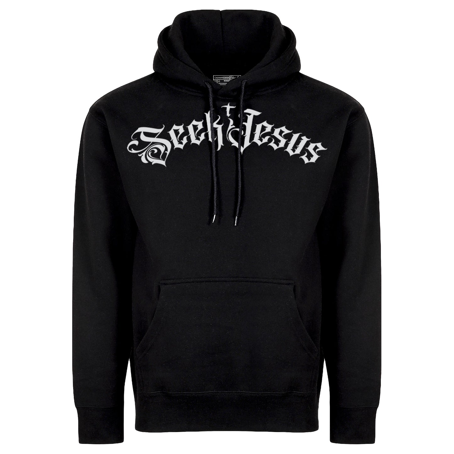 SEEK JESUS Hoodie – Christian Streetwear Black Graffiti Faith Hoodie | Westsyde of Heaven