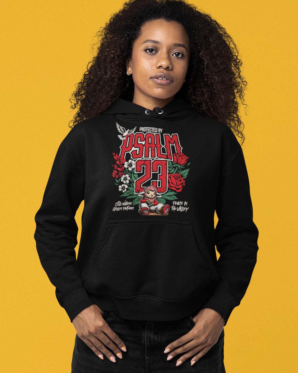 Protected by Psalm 23 Christian Streetwear - Graphic Hoodie